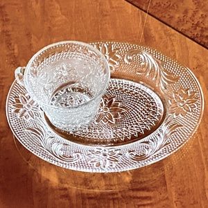 Tiara Glass - Party for 18 Guests! Vintage Tiara Glass Plates + Matching…